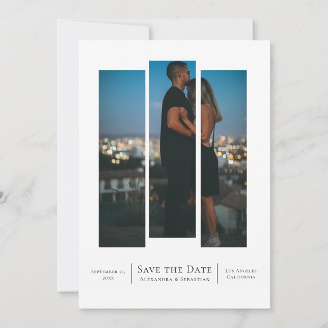 Cut Out Save The Date Wedding Photo Personalised Announcement (Front)