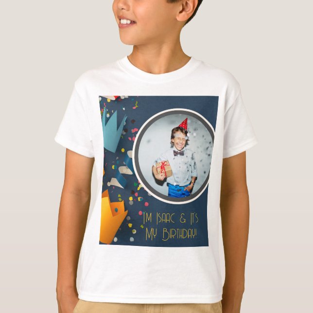 Cut Paper Art Crown Custom Photo Guest of Honour T-Shirt (Front)