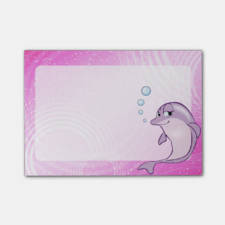 Cut Pink Dolphin Post-it Notes