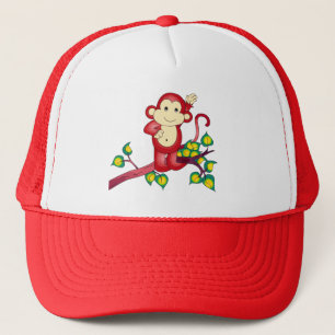 Cut Red Monkey Animal Hat