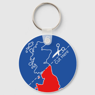 Cut Scotland from Britain Key Ring