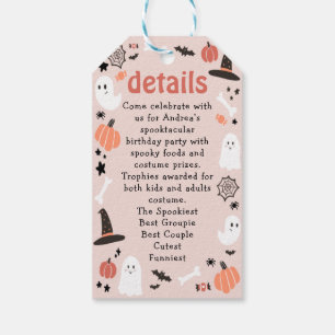 Cut Spooky Halloween First Birthday Detail Gift Tags