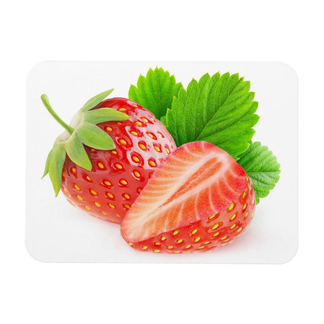 Cut strawberries magnet (Horizontal)