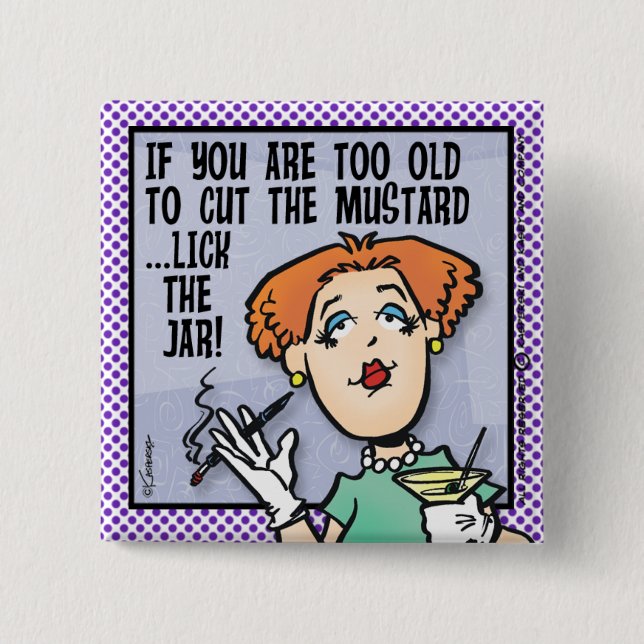 Cut The Mustard 15 Cm Square Badge (Front)
