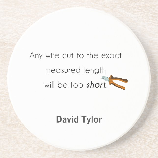 Cut too short! coaster (Front)