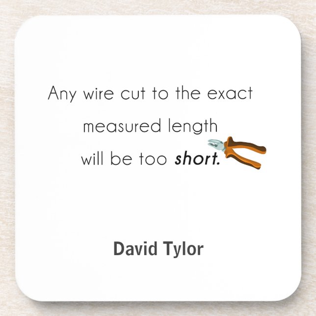 Cut too short! coaster (Front)