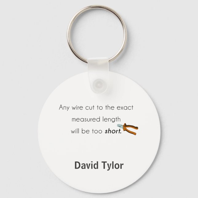 Cut too short! key ring (Front)