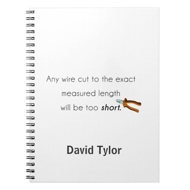 Cut too short! notebook (Front)