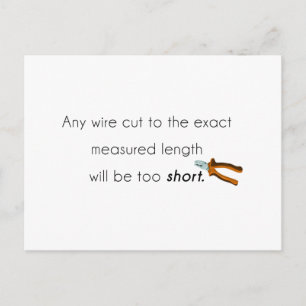 Cut too short! postcard