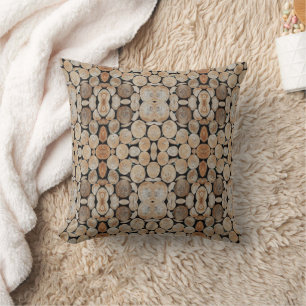 Cut Tree Branch Logs Stacked Pattern Photograph Cushion