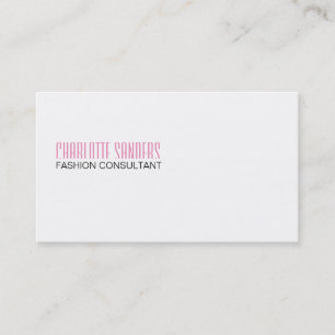 Cut Typeface (pink) Business Card