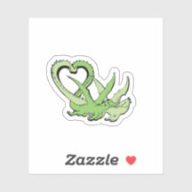 Cut Vinyl Sticker Valentine Dragons Tail of Heart