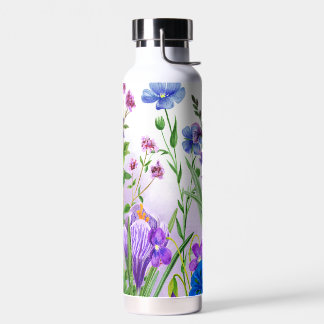 Cut Watercolor Water Bottle