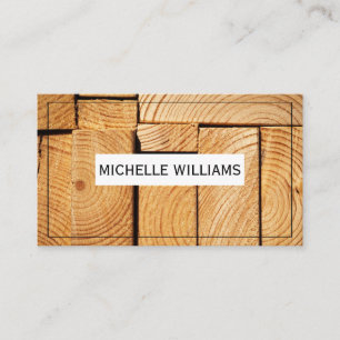 Cut Wood Boards   Lumber Business Card