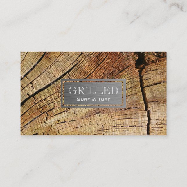 Cut Wood Business Card (Front)