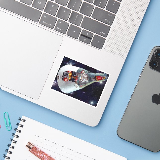 Cutaway A Two-Person Gemini Spacecraft In Flight. (Laptop w/ iPhone)