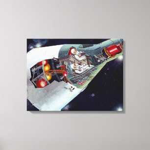 Cutaway A Two-Person Gemini Spacecraft In Flight. Canvas Print
