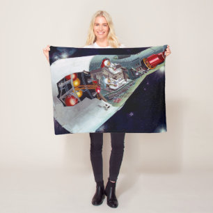 Cutaway A Two-Person Gemini Spacecraft In Flight. Fleece Blanket
