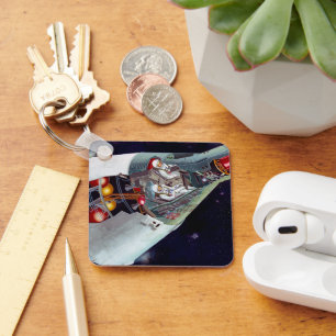 Cutaway A Two-Person Gemini Spacecraft In Flight. Key Ring