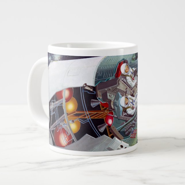 Cutaway A Two-Person Gemini Spacecraft In Flight. Large Coffee Mug (Front Left)
