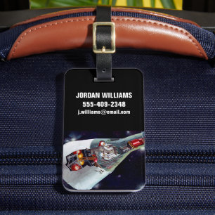 Cutaway A Two-Person Gemini Spacecraft In Flight. Luggage Tag