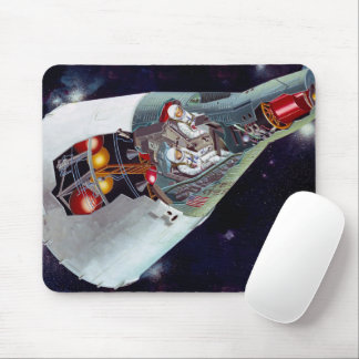 Cutaway A Two-Person Gemini Spacecraft In Flight. Mouse Mat