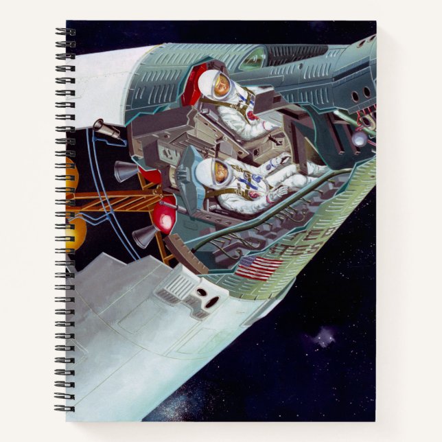 Cutaway A Two-Person Gemini Spacecraft In Flight. Notebook (Front)