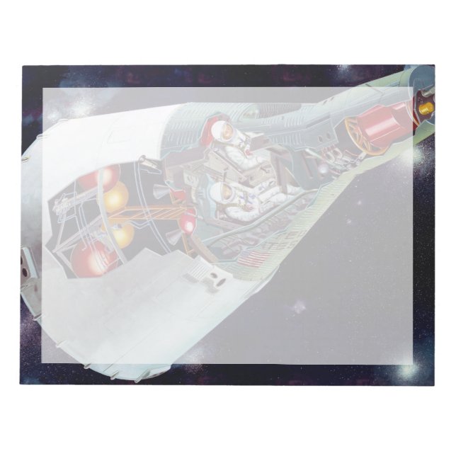 Cutaway A Two-Person Gemini Spacecraft In Flight. Notepad (Front)