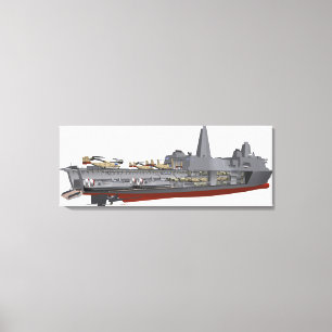 Cutaway illustration canvas print