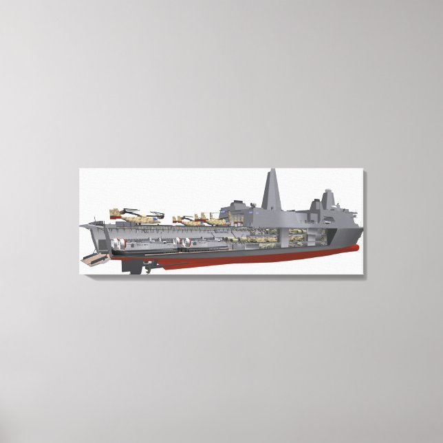 Cutaway illustration canvas print (Front)
