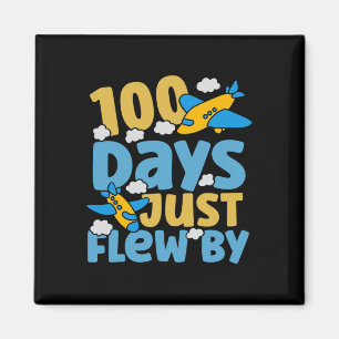 Cute 100 Days Just Flew By Aeroplane 100 Days Of S Magnet