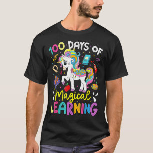 Cute 100 Days Of Magical Learning 100th Day School T-Shirt