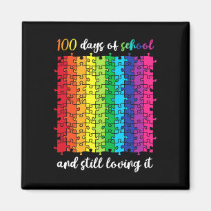 Cute 100 Days Of School And Still Loving It Happy Magnet