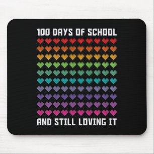 Cute 100 Days of school and still loving it Hearts Mouse Mat