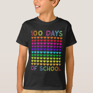 Cute 100 Days Of School And Still Loving It Hearts T-Shirt