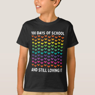 Cute 100 Days Of School And Still Loving It Hearts T-Shirt