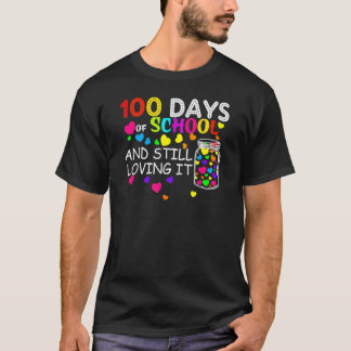 Cute 100 Days Of School And Still Loving It Hearts T-Shirt