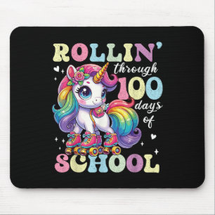 Cute 100 Days Of School Girls Unicorn 100th Day Sc Mouse Mat