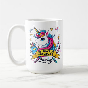 Cute 100 Days of School Magical Learning Unicorn Coffee Mug