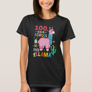 Cute 100 Days Of School No Prob-llama Llama Teache T-Shirt