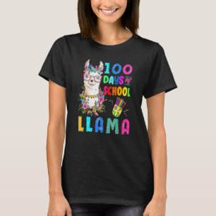 Cute 100 Days of School No Probllama Llama Back To T-Shirt