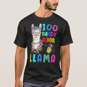 Cute 100 Days of School No Probllama Llama Back To T-Shirt