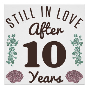 Cute 10th Anniversary Poster
