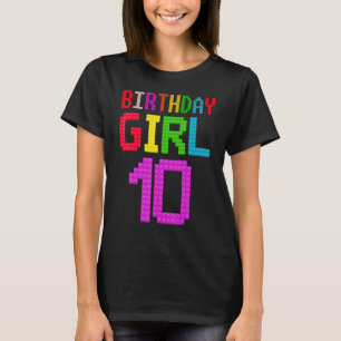 Cute 10th Birthday   10 Years Old Block Building G T-Shirt