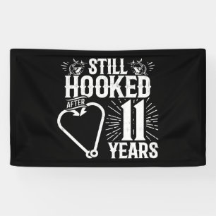 Cute 11th Anniversary Couples Married 11 Years Banner