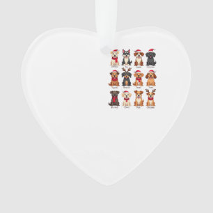Cute 12 Dogs Xmas Funny Dog Lovers Christmas Dog M Ornament