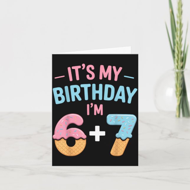 Cute 13th Birthday 13 Old 6 Card (Front)