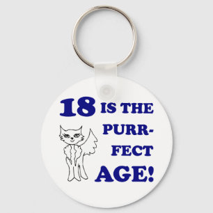 Cute 18th Birthday Present Key Ring