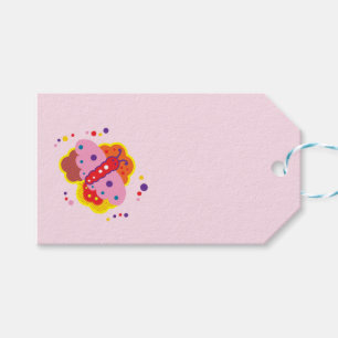 Cute 1960s-style butterflies gift tag