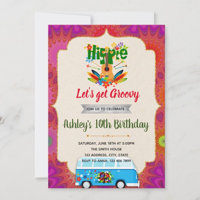 Cute 1960s theme invite (Front)